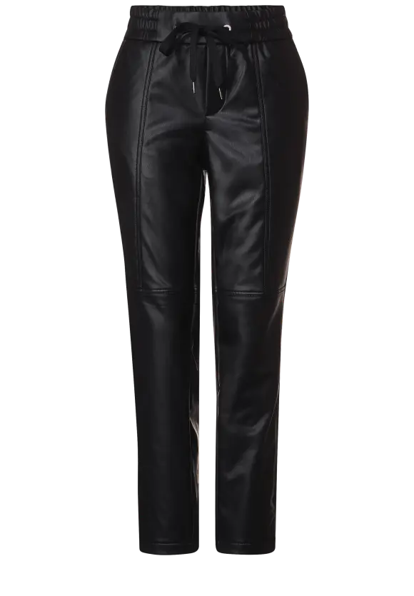 Street One Loose Fit Kunstlederhose