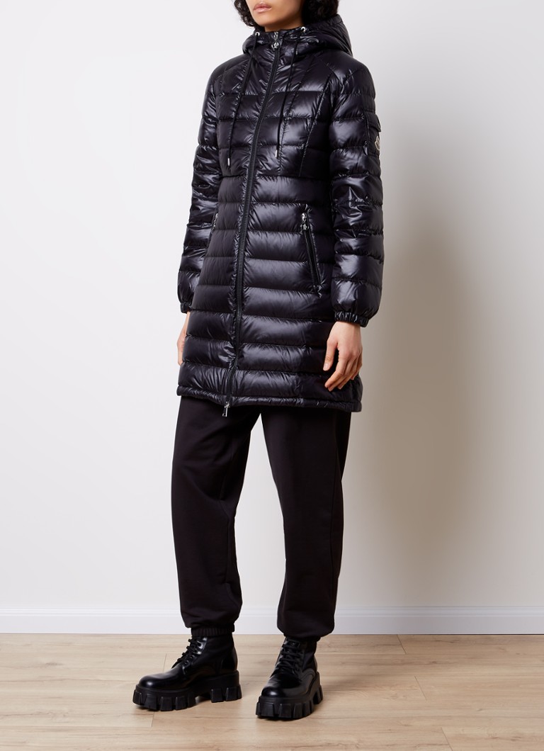 Parka matlasată cu puf Moncler și logo