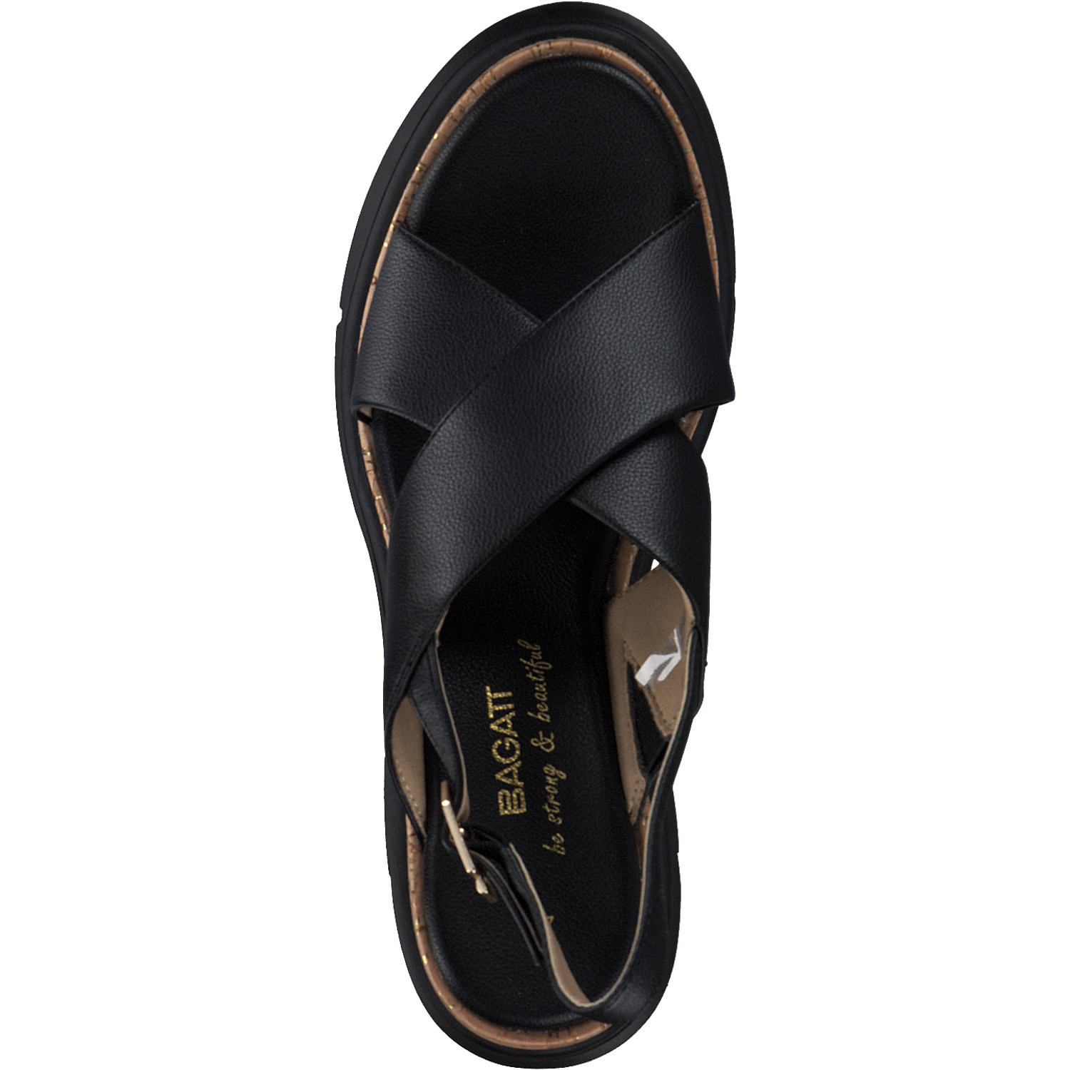 Bagatt Trish AEI81, Plateau-Sandaletten, Damen, Schwarz
