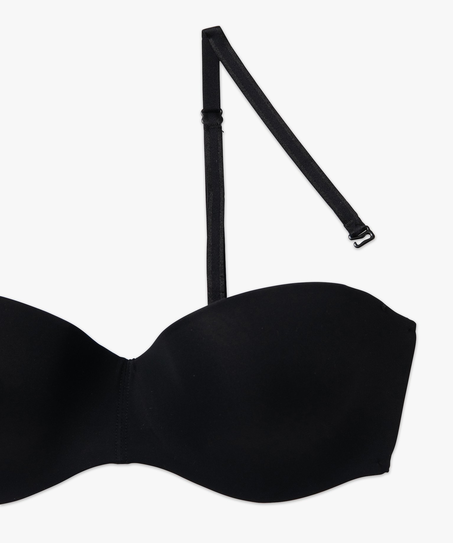 Soutien-gorge bandeau en microfibre avec bretelles muti-pos... noir | GEMO