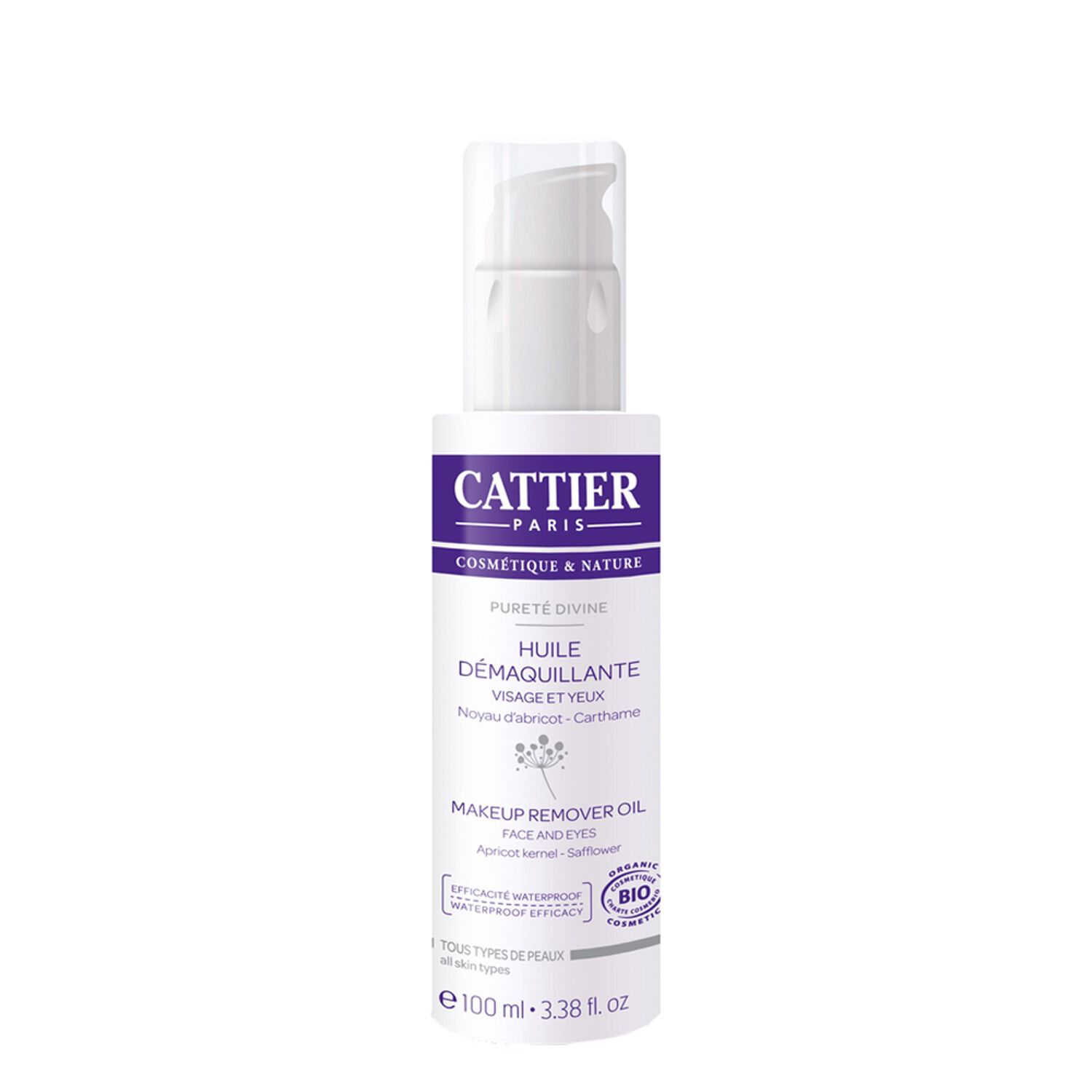 Cattier Pureté Divine Huile Démaquillante Visage & Yeux 100 ml
