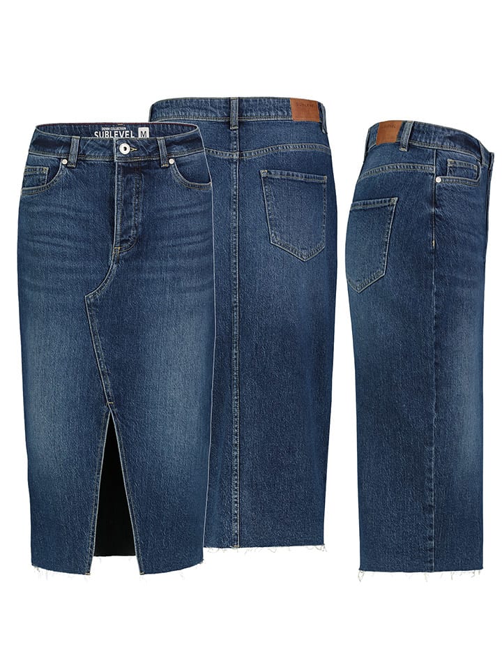 Sublevel Jeansrock in Dunkelblau günstig kaufen