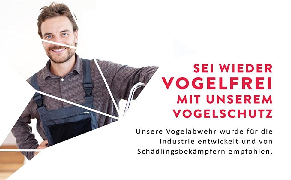 riijk Vogel-Schreck Taubenabwehr Spikes, Vogelabwehr aus Edelstahl - Balkon & Fenster, bereits montiert