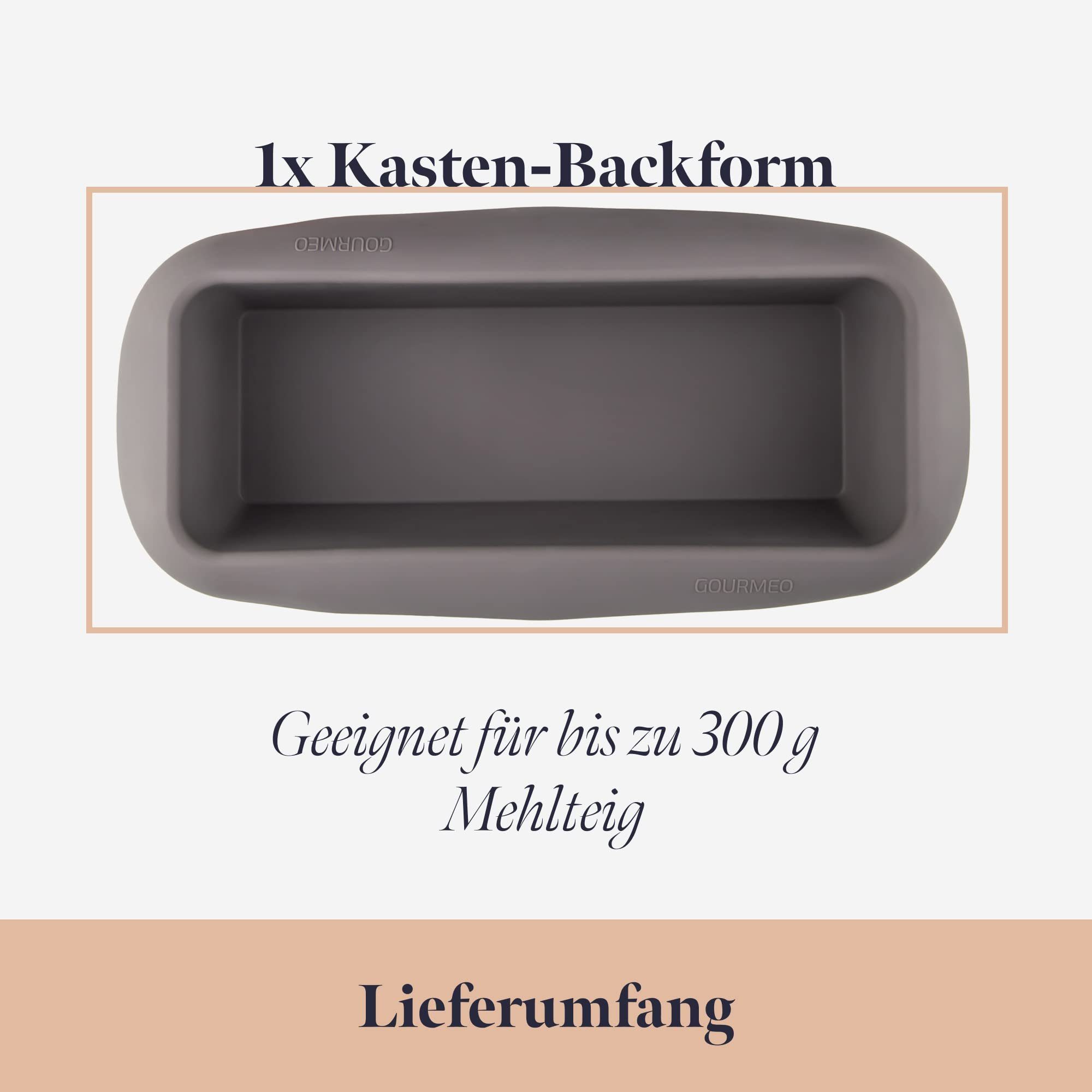 GOURMEO Backblech Silikonbackform, 22cm Länge, Silikon, Silikon Backform, 22cm Größe