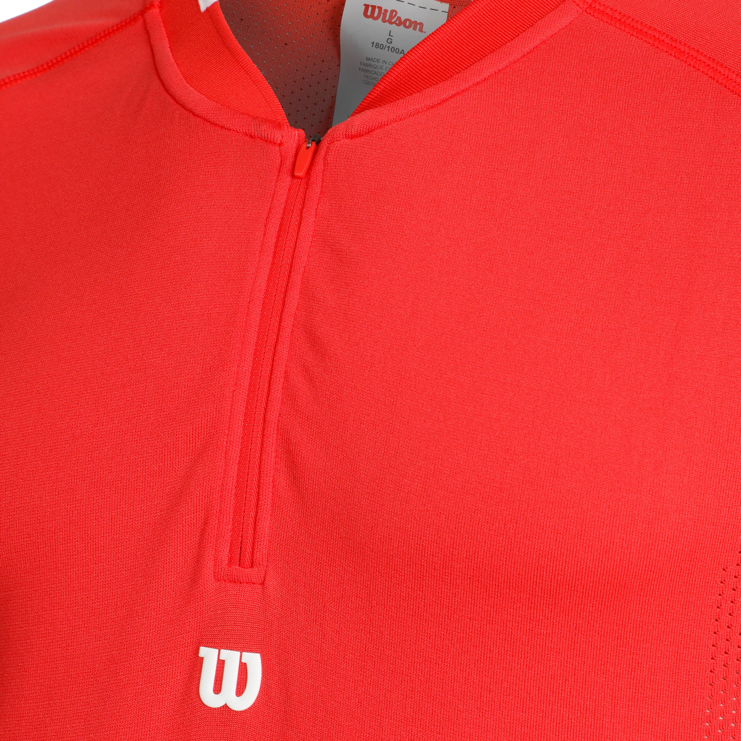 Players Seamless Zip Henley 2.0 T-Shirt Herren - Rot