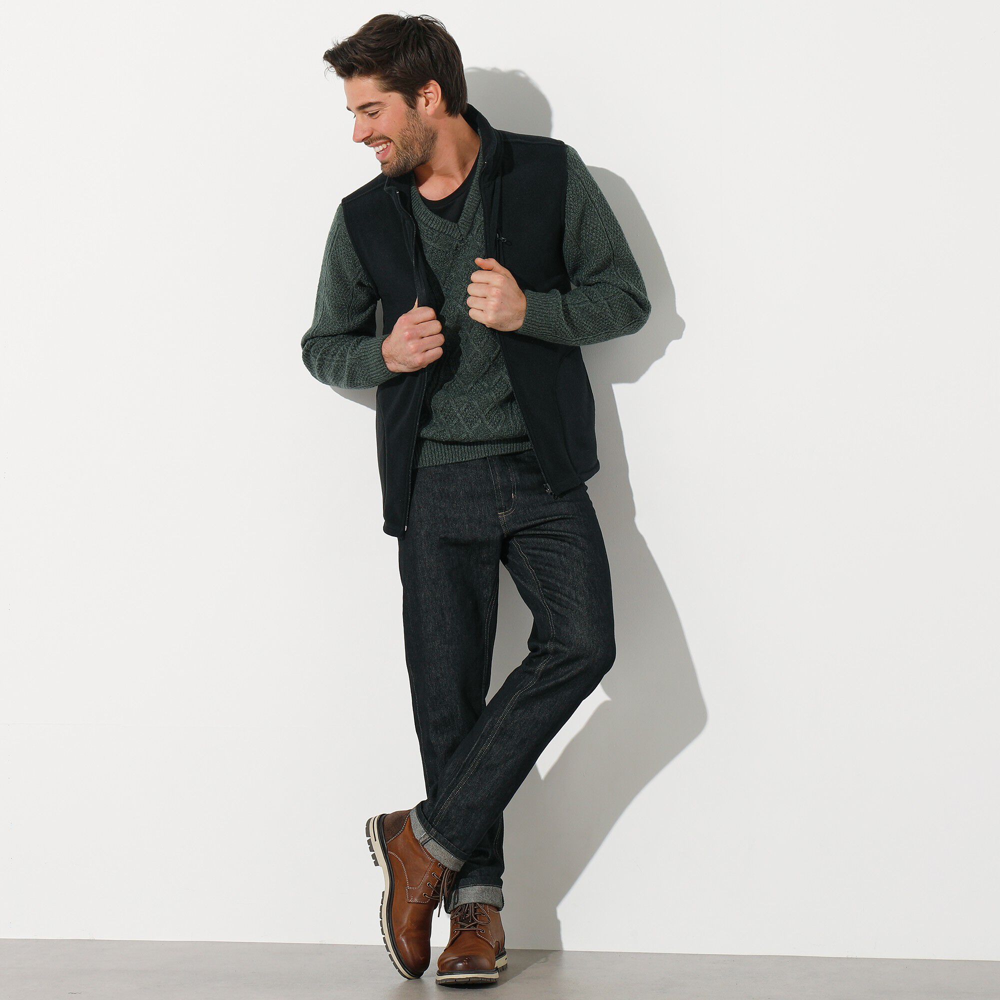 Blouson zippé maille micropolaire sans manches