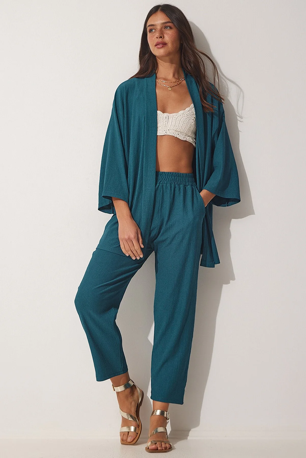 Happiness İstanbul  Zweiteiler - Grün - Oversized