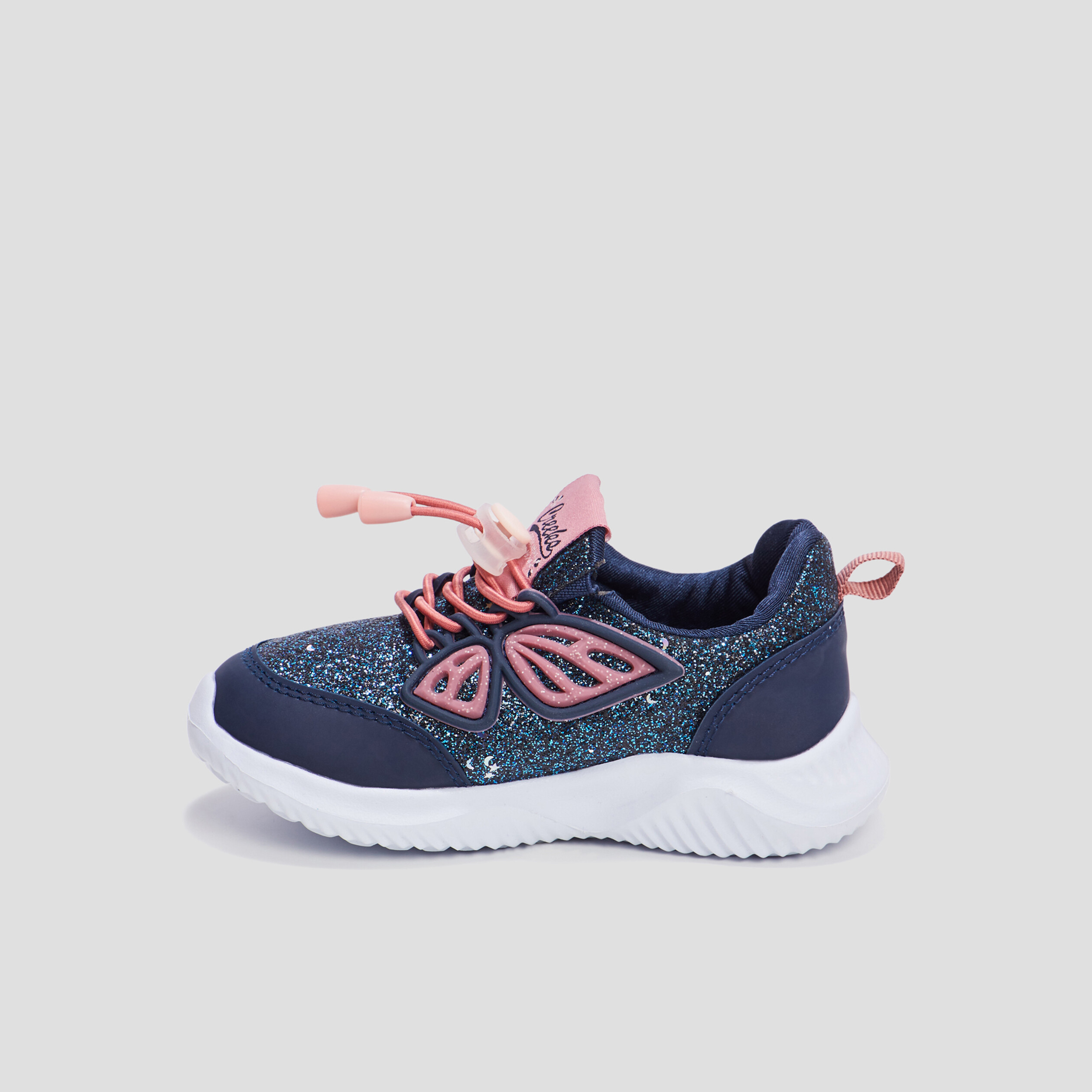 Baskets running à paillettes Creeks bleu marine fille | La Halle