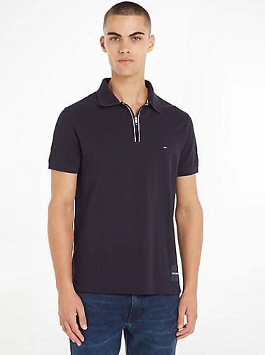 TOMMY HILFIGER Herren Poloshirt ZIP TIP SLIM POLO Slim Fit