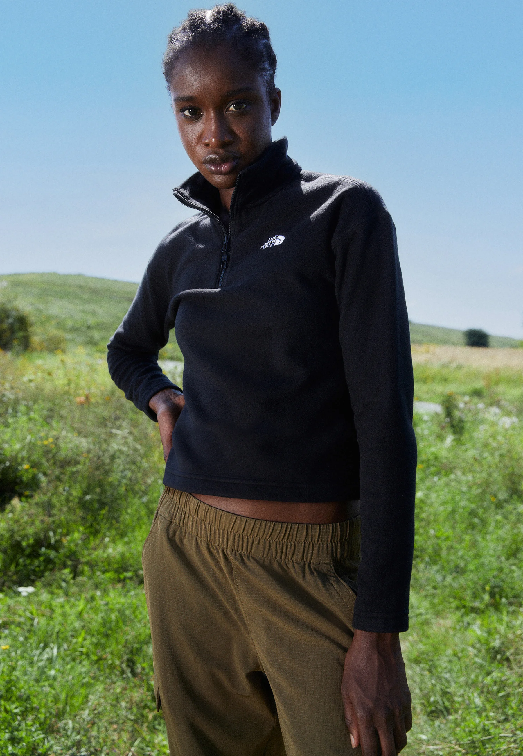 The North Face GLACIER CROPPED ¼ ZIP - Sudadera de forro polar