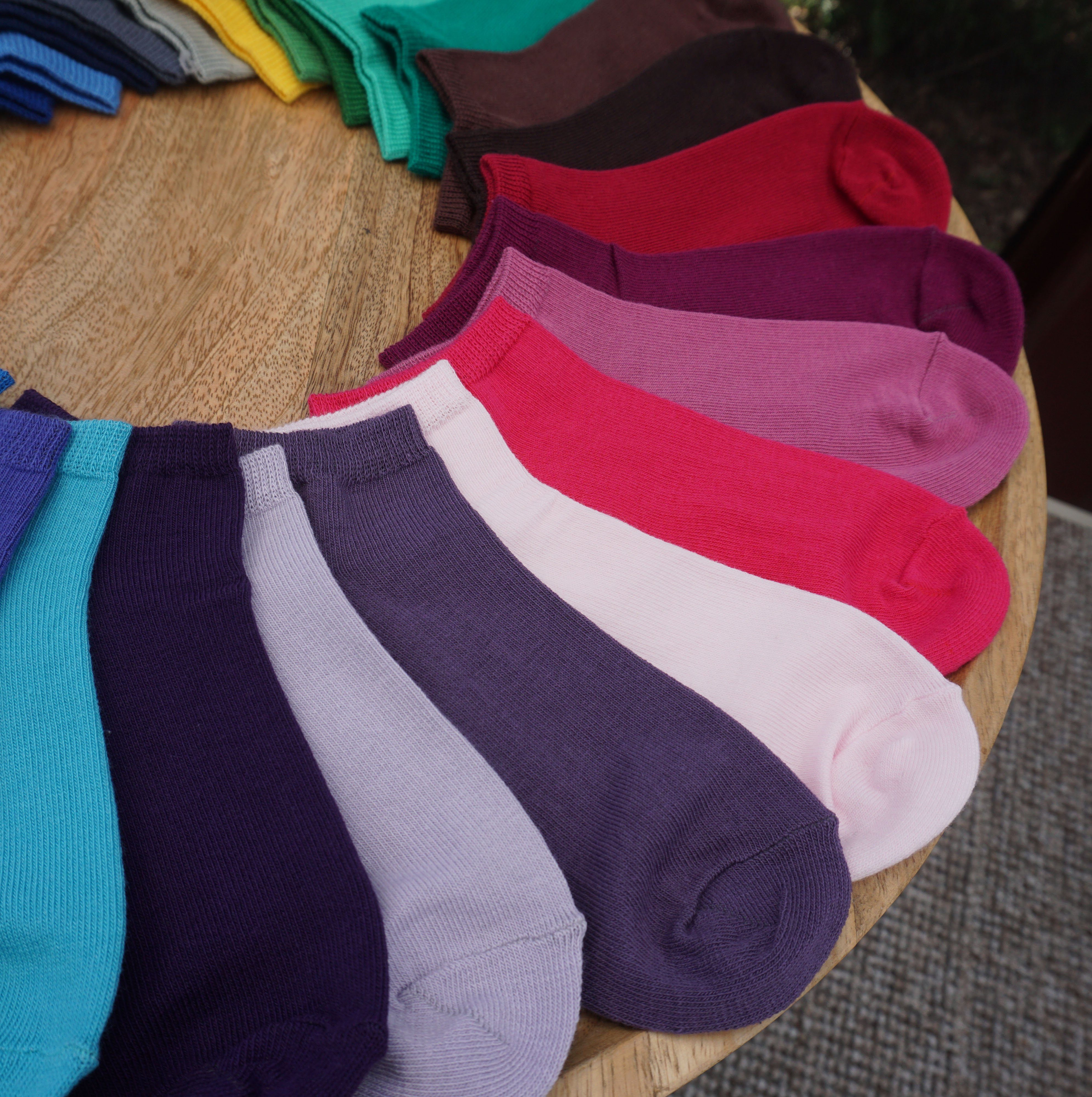 WERI SPEZIALS Strumpfhersteller GmbH Sneakersocken Kinder und Damen Sneakersocken 3-er Pack >>Einfarbig<< aus Baumwolle (Set, 3 Paar) 3er Pack