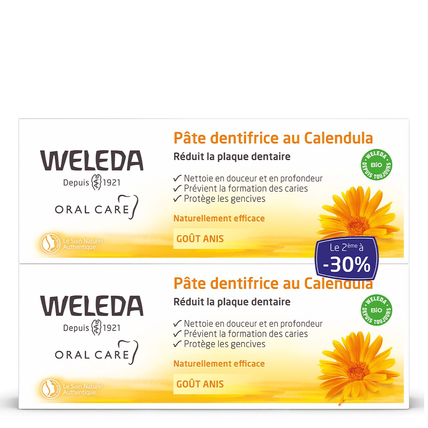 Weleda Calendula Soin Bucco-Dentaire Pâte DentifriceLot de 2 x 75ml