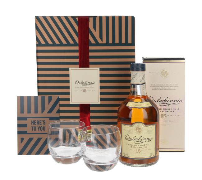 Dalwhinnie mit 2 Gläsern + Grußkarte 0,7 l·43 % vol