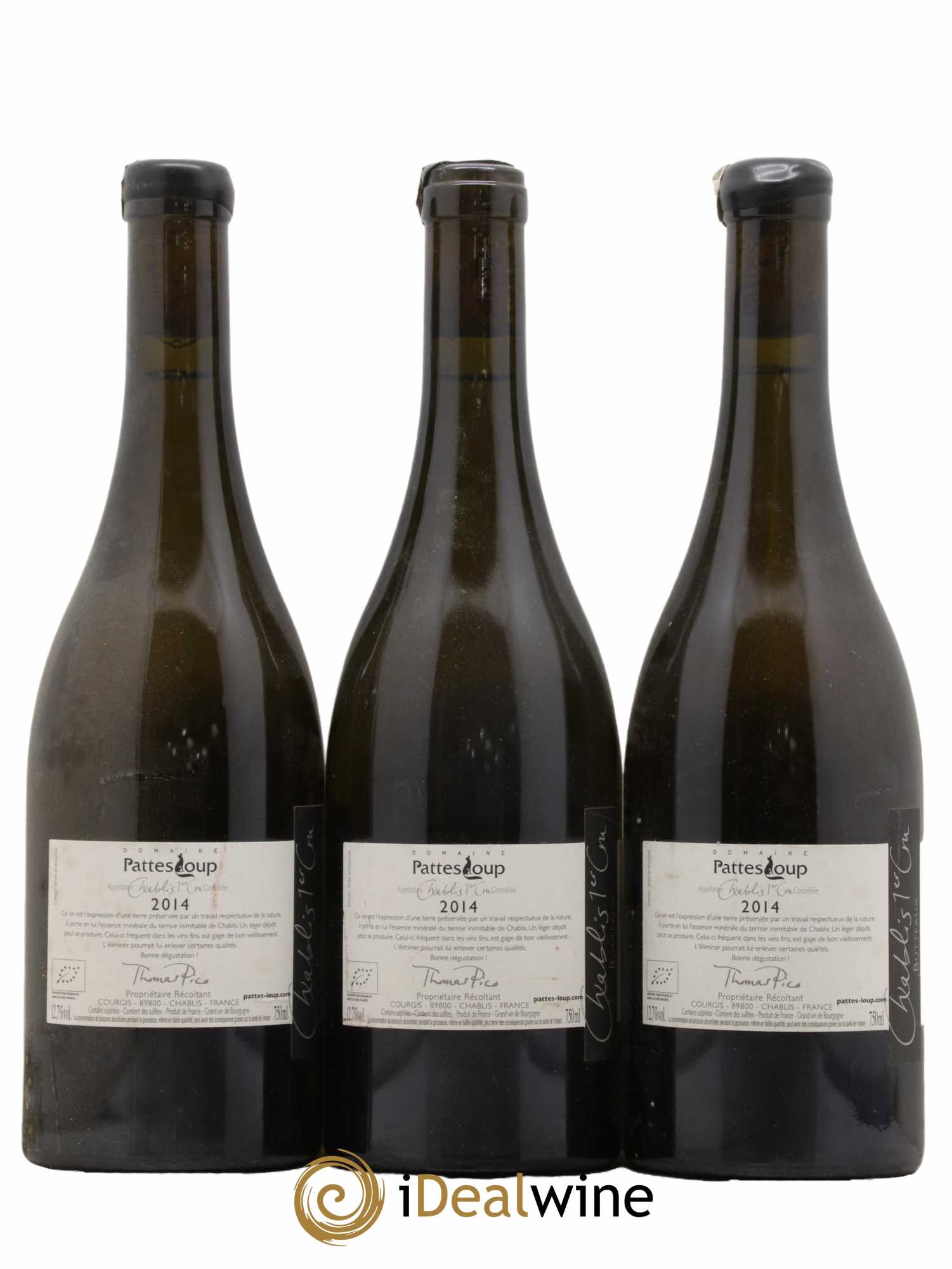Chablis 1er Cru Butteaux Pattes Loup (Domaine)  2014 - Lot de 3 Bouteilles