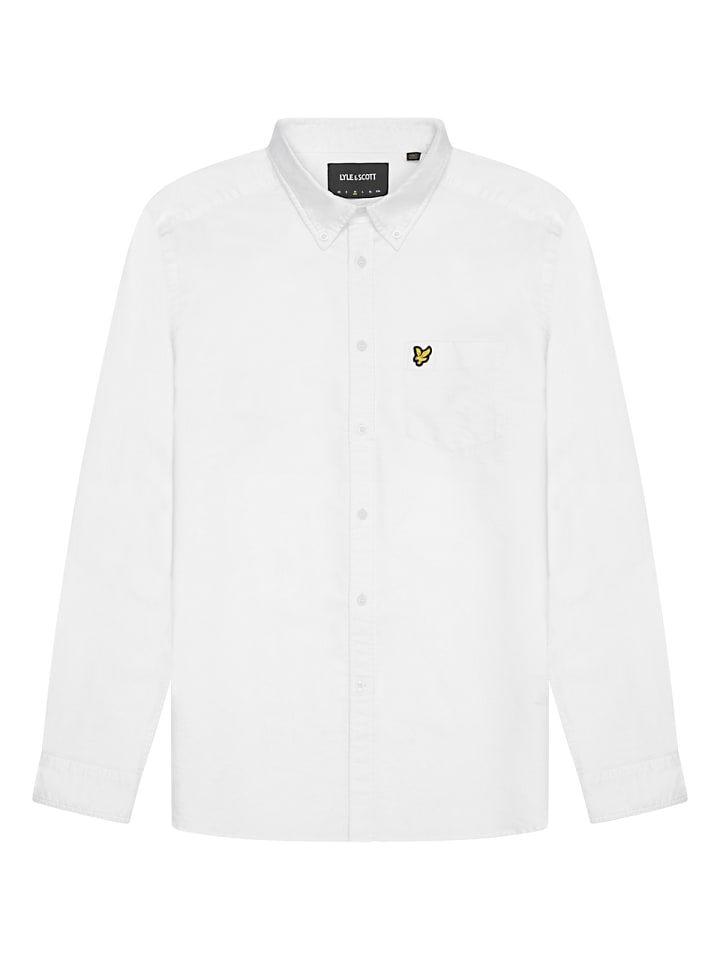 Lyle & Scott Langarmhemd in Weiß günstig kaufen