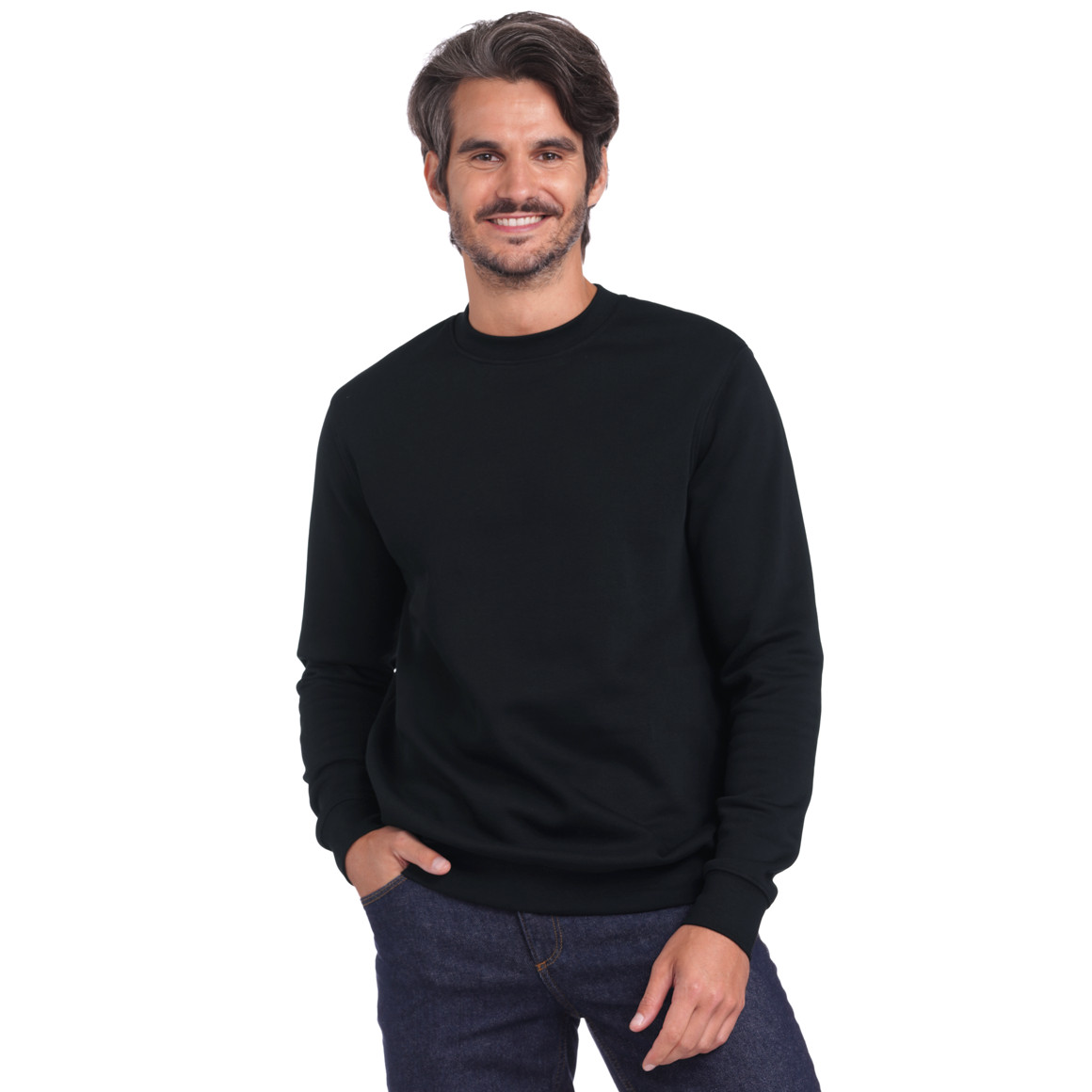 Herren Sweatshirt mit Rundhalsausschnitt