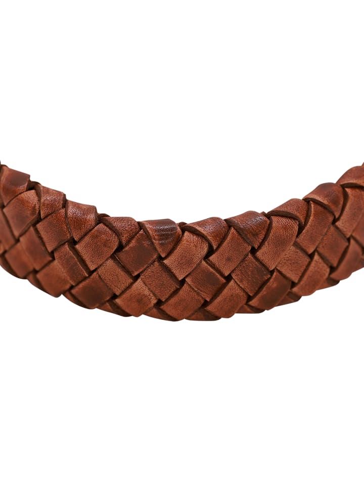 Steel_Art Herrenarmband Lederarmband Keno in cognac günstig kaufen