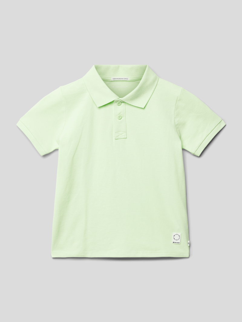 Poloshirt mit Label-Detail in hellgrün