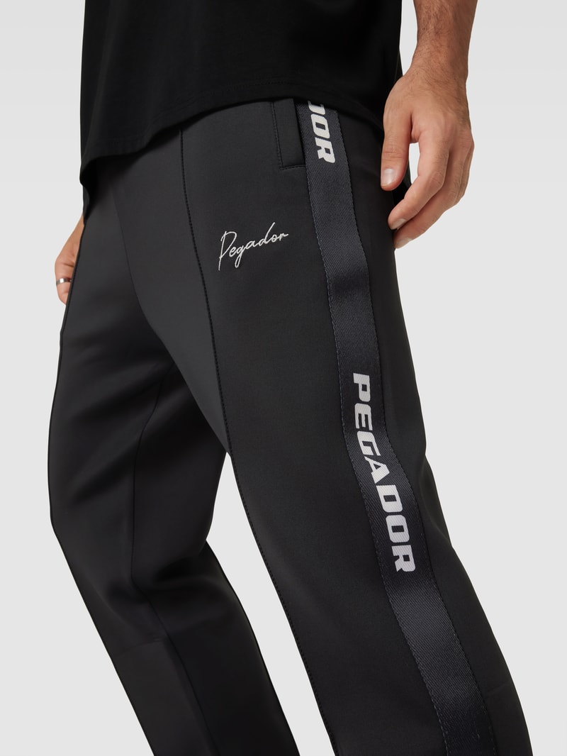Sweatpants mit Label-Stitching in schwarz