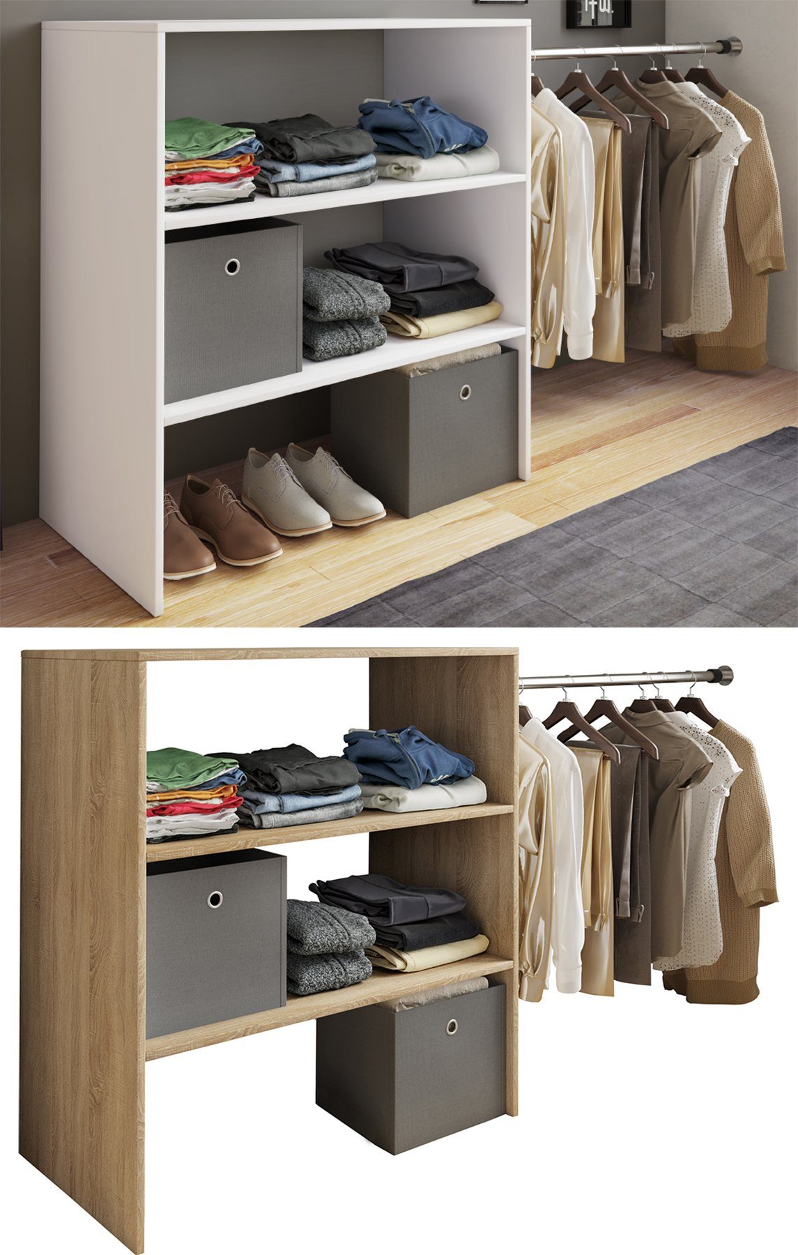 VCM Kleiderschrank Offener Kleiderschrank Dachschrägen Regal Dacho ll (1-St)