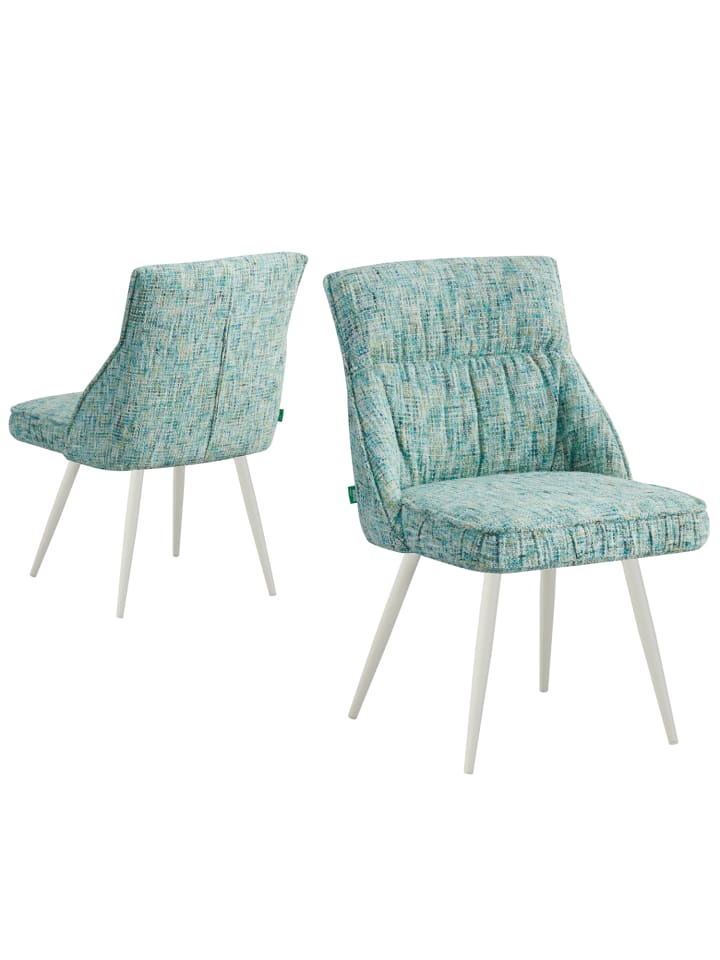 DUBI Möbel 2er-Set: Drehstuhl MELINA in Türkis - (B)49 x (H)83 x  (T)62 cm günstig kaufen onesize