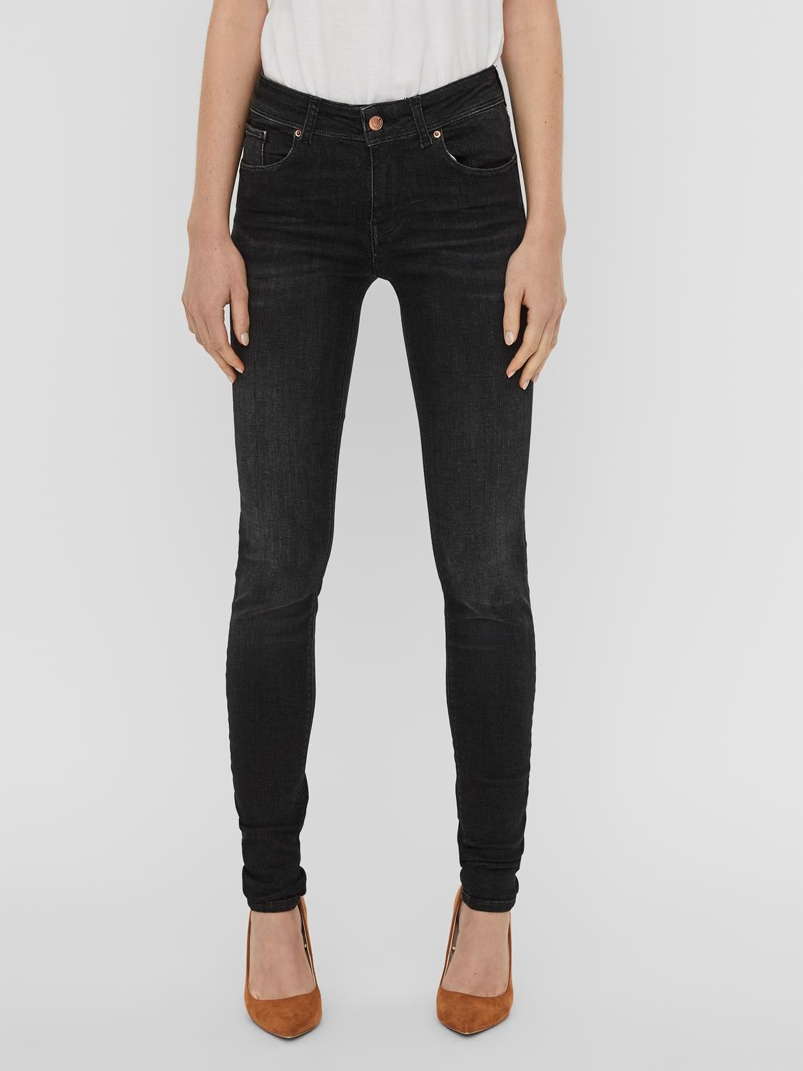 VMLUX Mid Rise Slim Fit Jeans