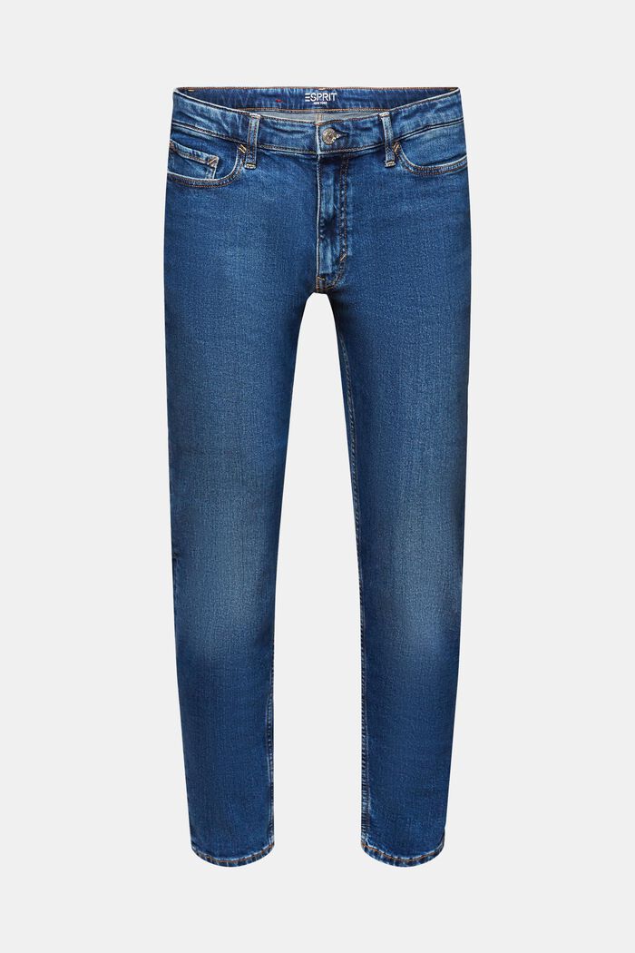 Schmal zulaufende Jeans mit recycelter Baumwolle