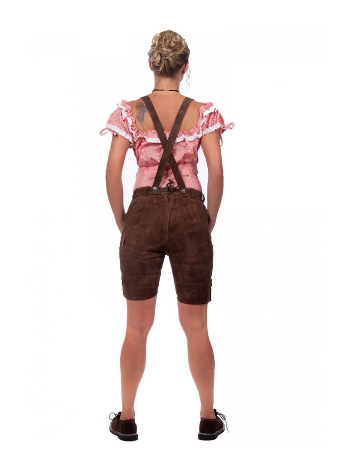 Edelnice Lederhose in dunkelbraun günstig kaufen