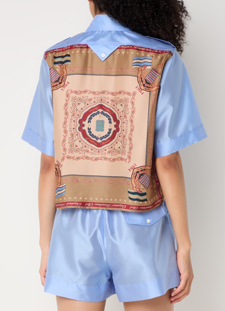 Sandro Blouse in silk blend with back print