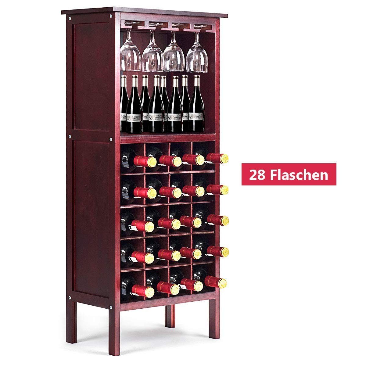 KOMFOTTEU Weinregal Flaschenregal, 96 x 42 x 24,5 cm