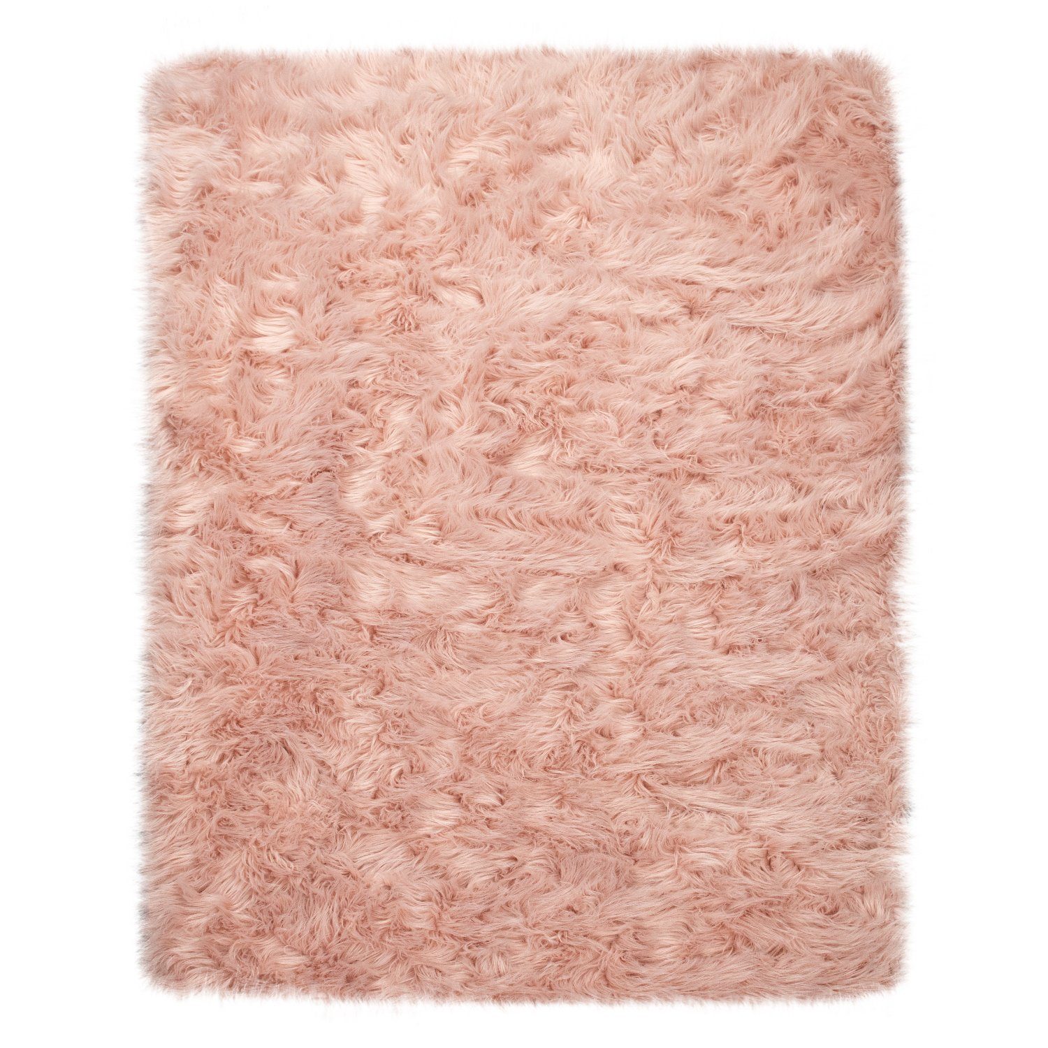 Fellteppich Wohnzimmer Hochflor Teppich Kunst-Fell Design, TT Home, rund, Höhe: 64 mm