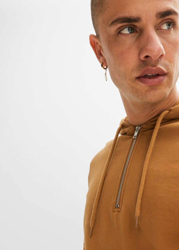 Kapuzensweatshirt mit Reißverschlussöffnung