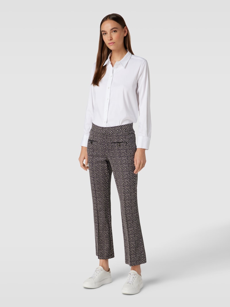 Verkürzte Hose mit Allover-Muster Modell 'Ranee' in lila