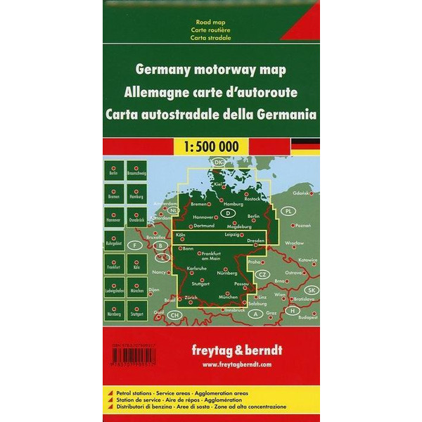 Deutschland Autobahnkarte 1 : 500 000 - Straßenkarte