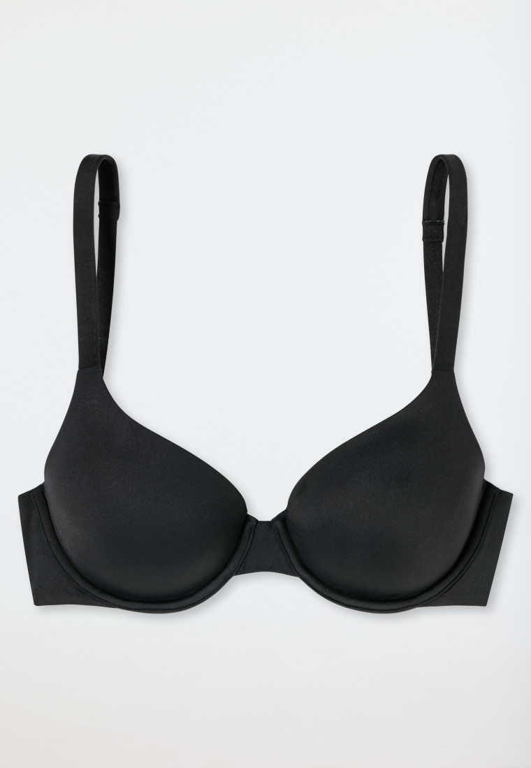 Schalen-BH mit Bügel und gleitenden Cups schwarz - Unique Micro