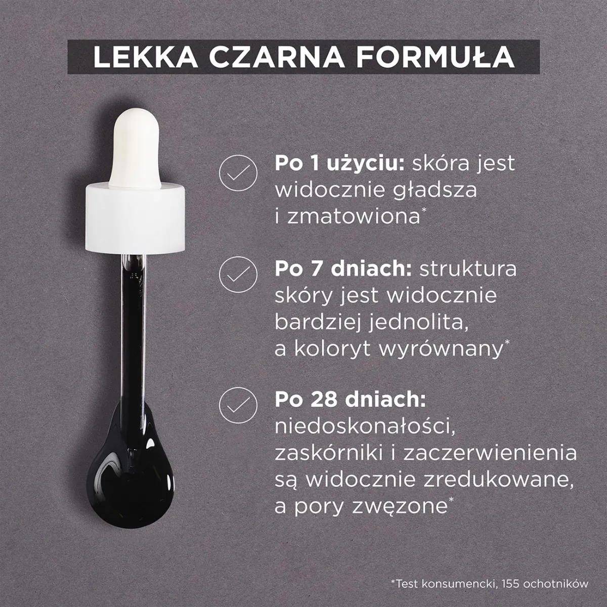 „Garnier Skin Naturals“ grynos odos serumas nuo odos netobulumų su aha, bha ir medžio anglimi