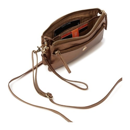 Kabelka dR Amsterdam Clutch metalická zlatá