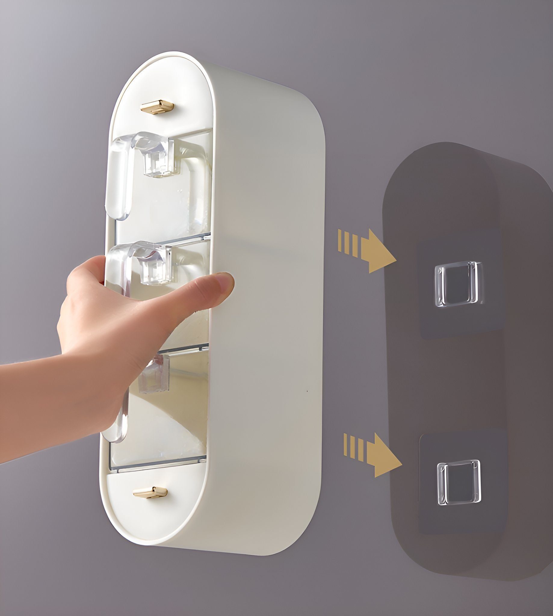 Suzakuin Gewürzbehälter Gewürzbox zum Aufhängen in der Küche – platzsparendes Design