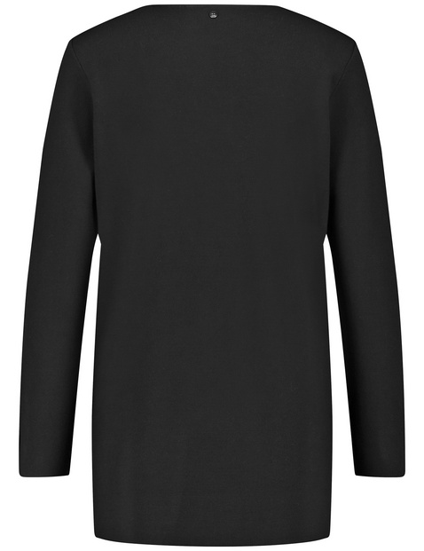 Offener Cardigan mit dekorativen Knöpfen