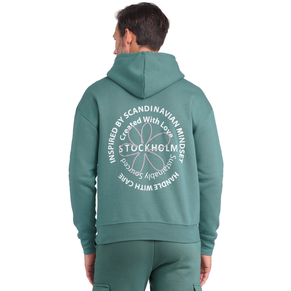 Herren Hoodie mit gummiertem Print