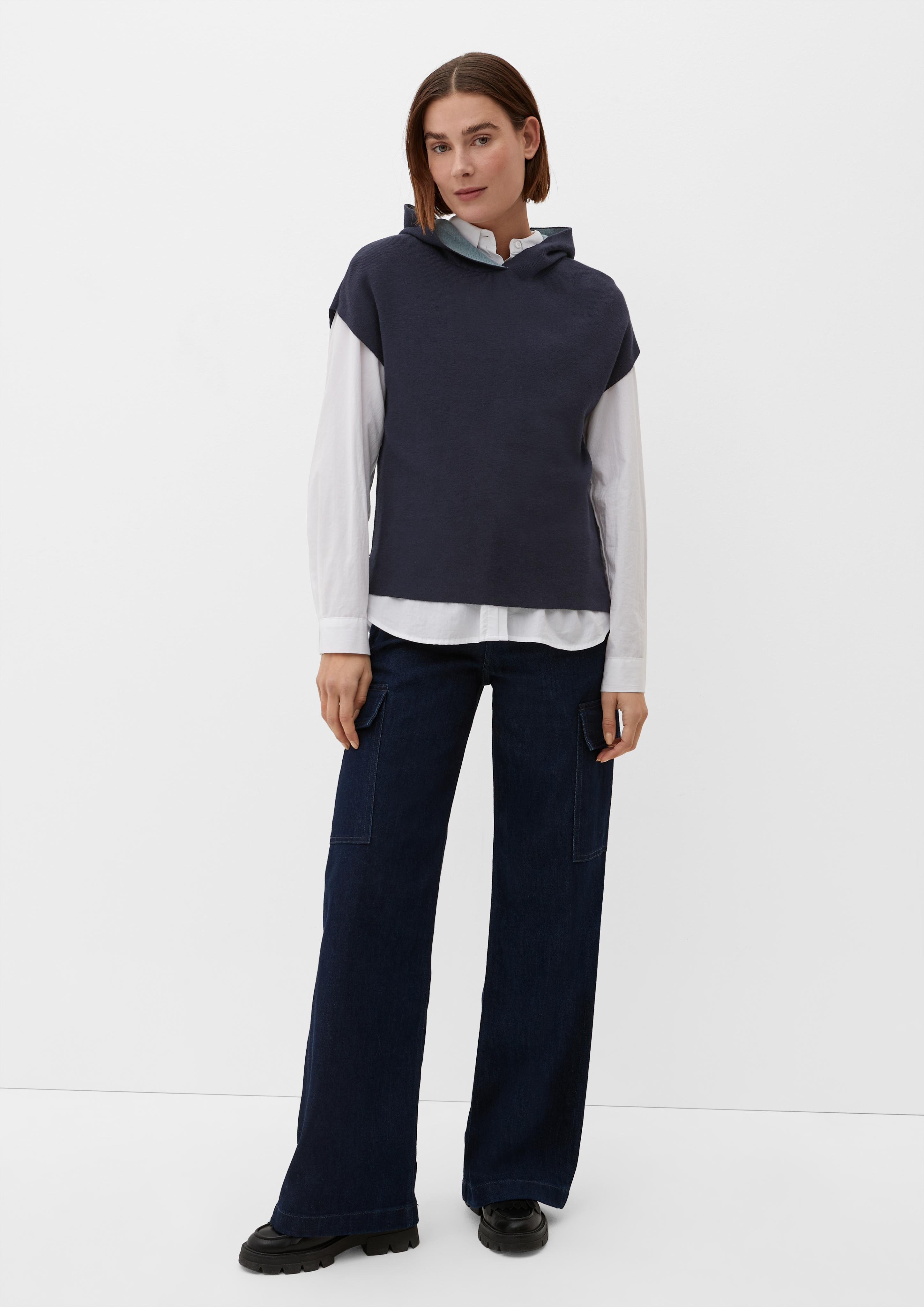 Ärmelloser Strickpullover  2126964-59X5