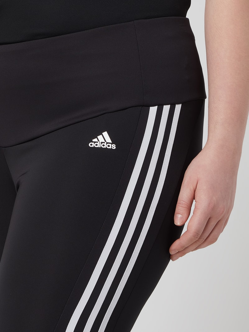 PLUS SIZE High Waist Sportleggings mit Stretch-Anteil in schwarz