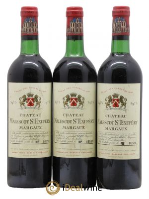 Château Malescot Saint-Exupéry 3ème Grand Cru Classé  1975 - Lot de 3 Bouteilles