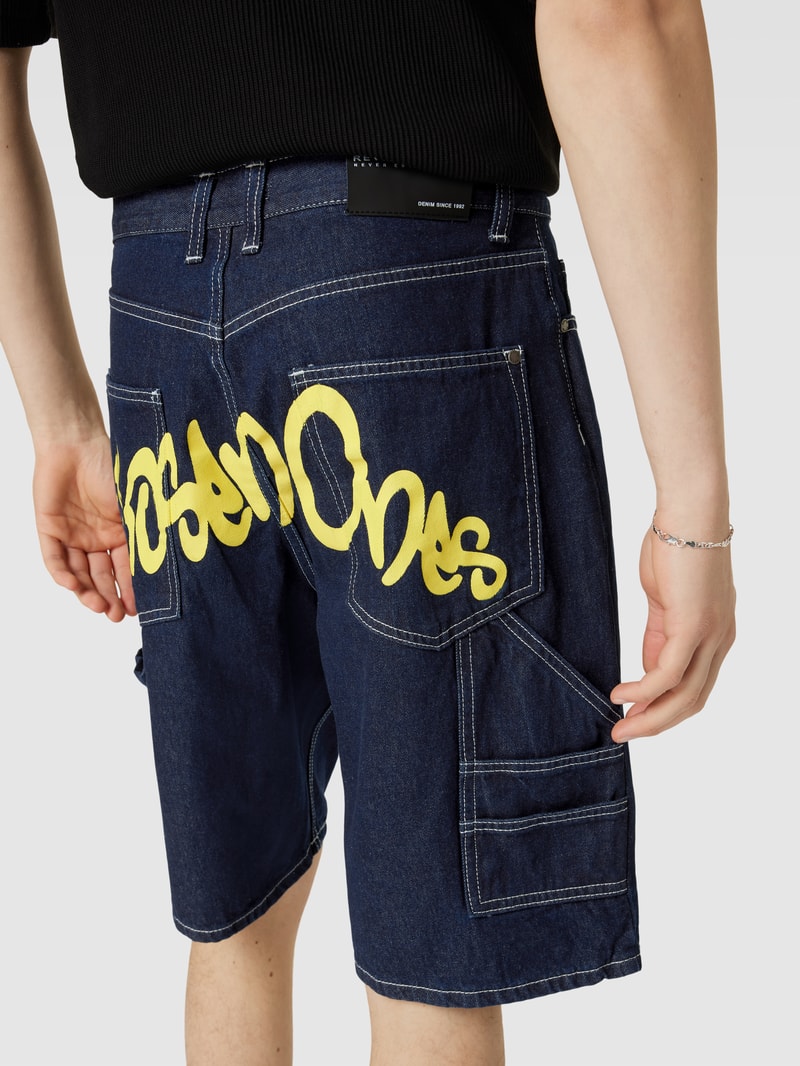 Bermudas in Denim-Optik in dunkelblau