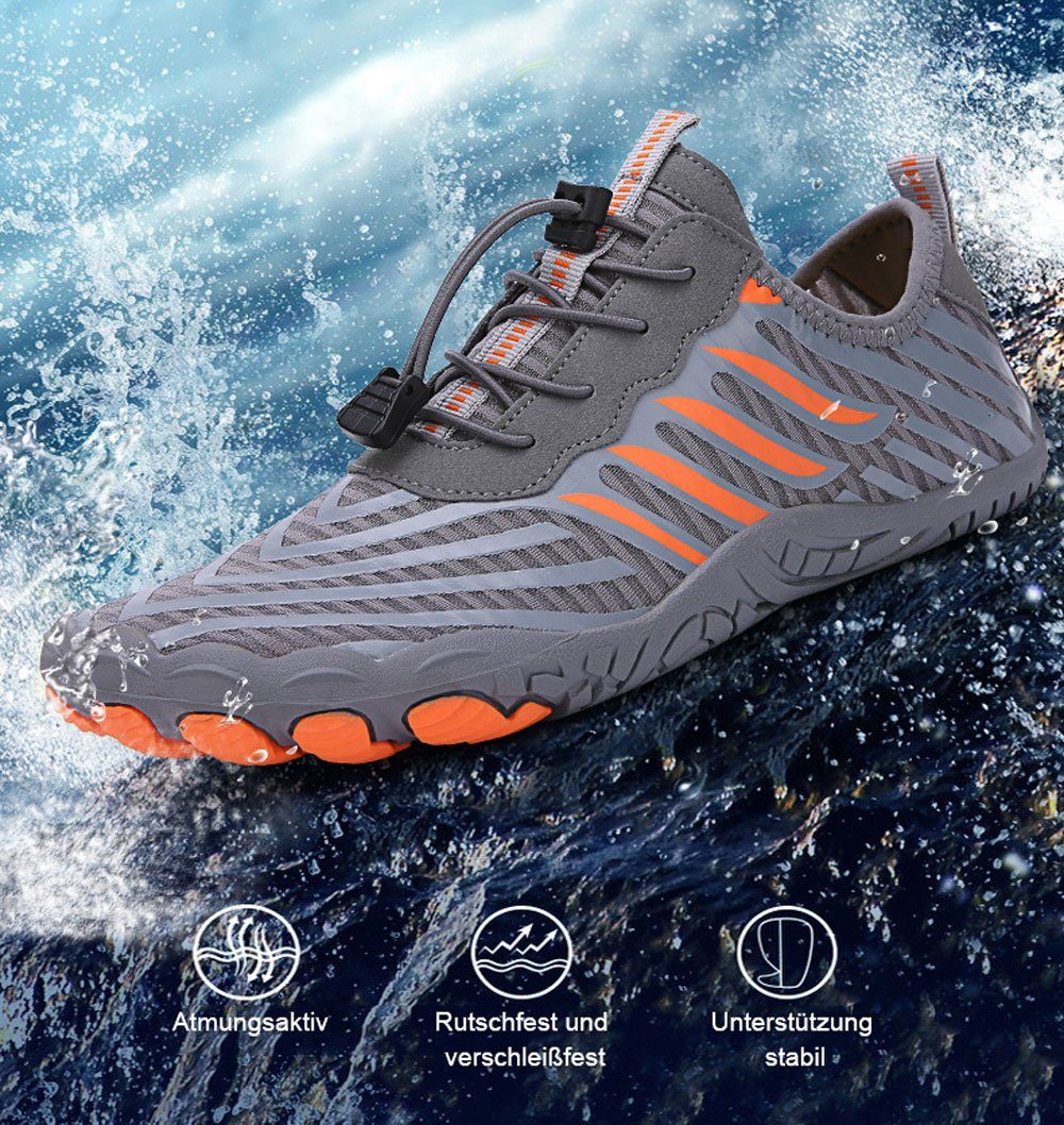 Sarfly Unisex Barfußschuhe Traillaufschuhe, Breiter Zehenbox, Schnell Trock Barfußschuh passt sich den Füßen an, EVA-Einlegesohle, schweißabsorbierend