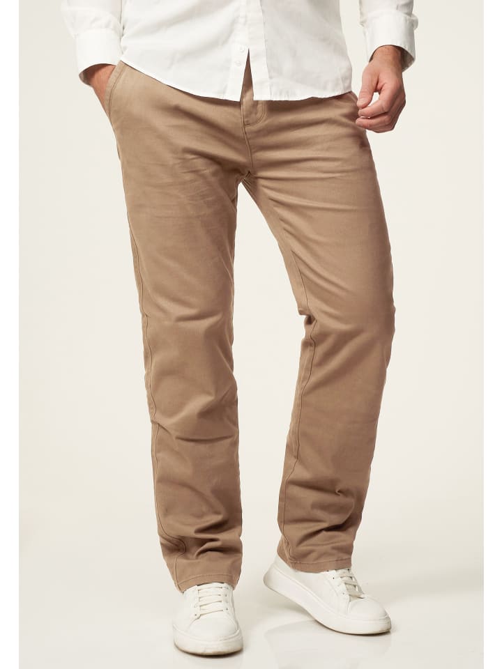 DAILY COTTON Chinohose - DCDAVIE Chino Hose Jeans Stoffhose Straight-Fit in Beige günstig kaufen
