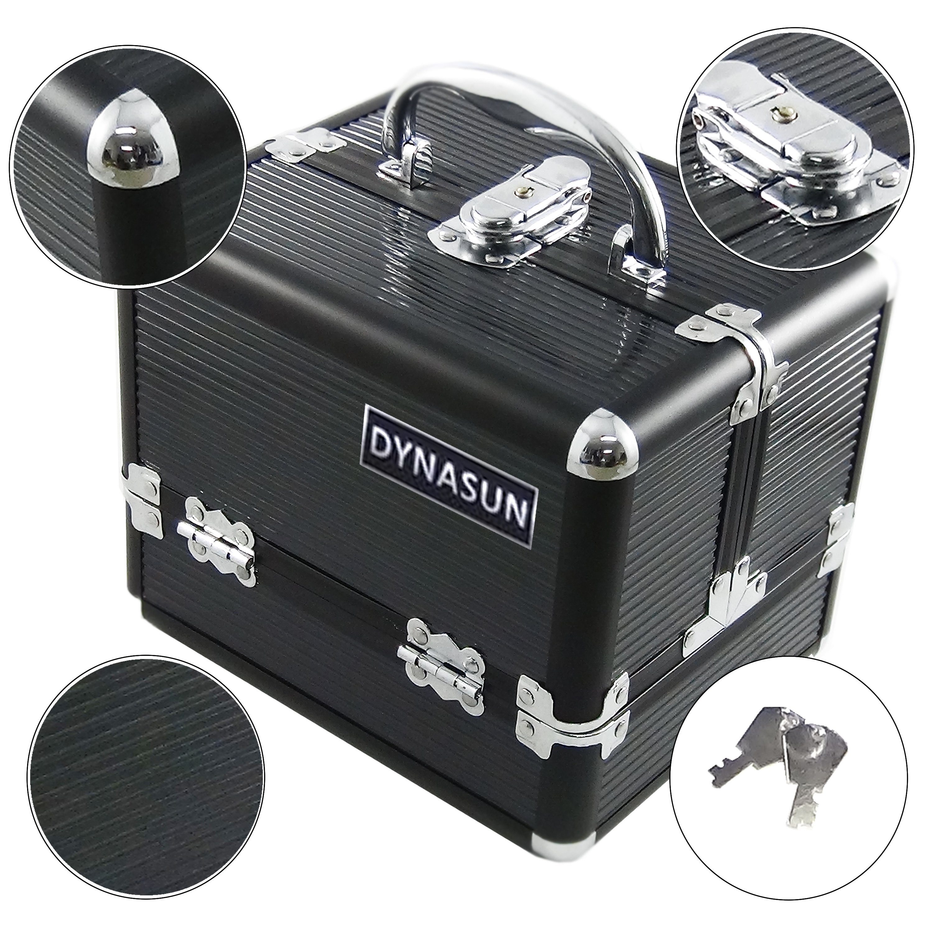 Dynasun Kosmetikkoffer BS35 BLACK, BS35 21x17x17cm Schwarz Professionelles Designer Beauty Case