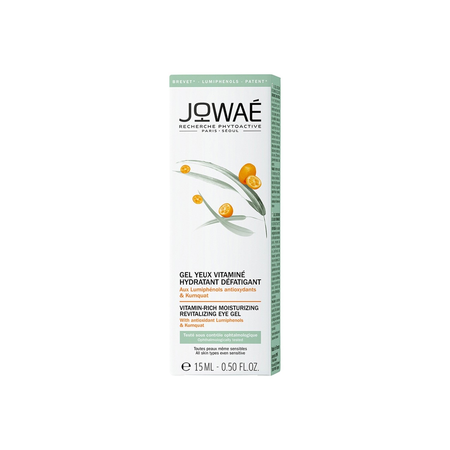 Jowaè vitaminais praturtintas drėkinamasis akių gelis su kumkvatu