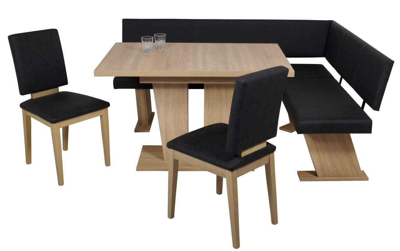 Trendmöbel24 Eckbankgruppe Eckbank Eckbankgruppe Essgruppe VERONA 181 x 150 cm Sonoma Eiche, (4-tlg)