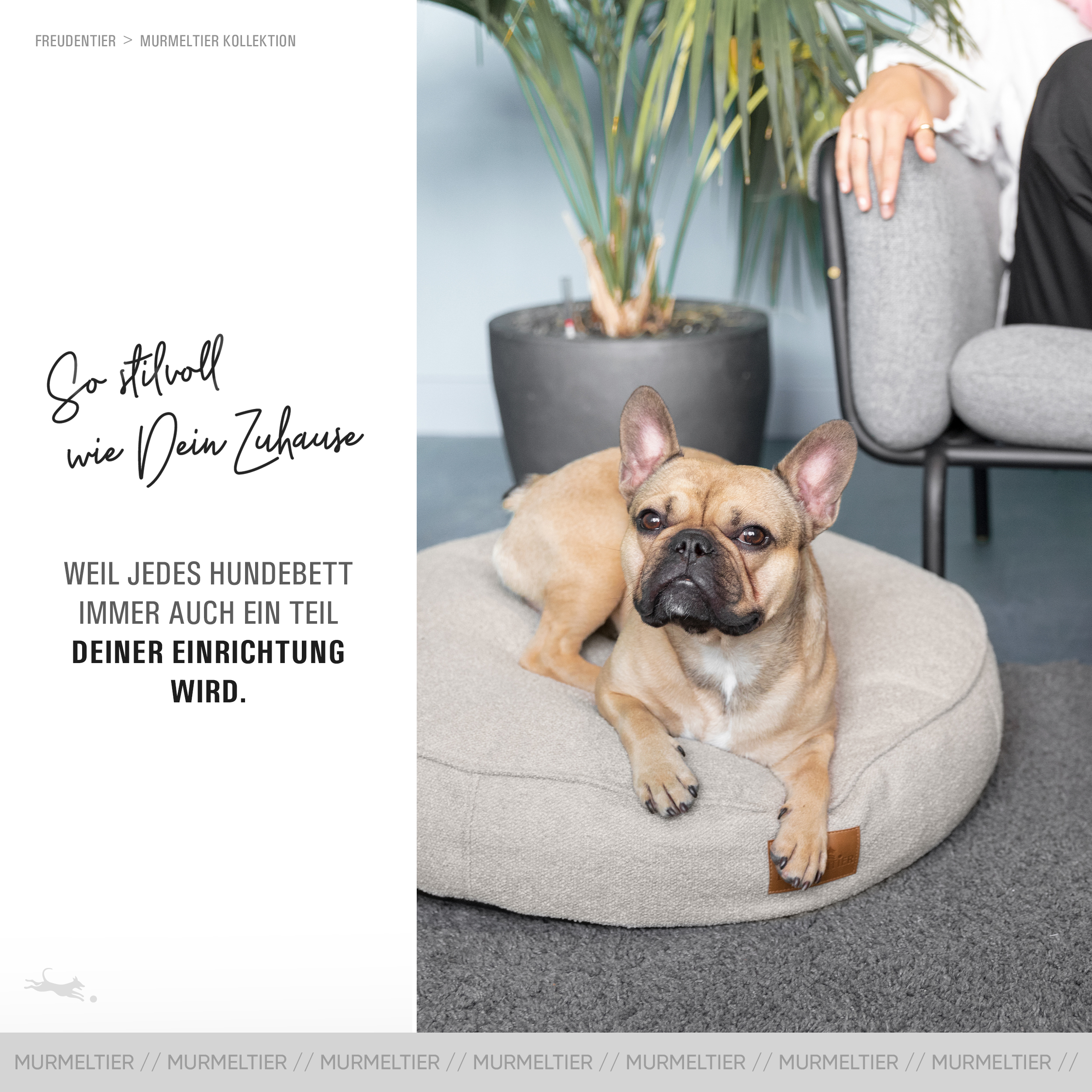 Freudentier Hundebetten Freudentier kuscheliges Hundebett mit Memory Foam ⌀70cm